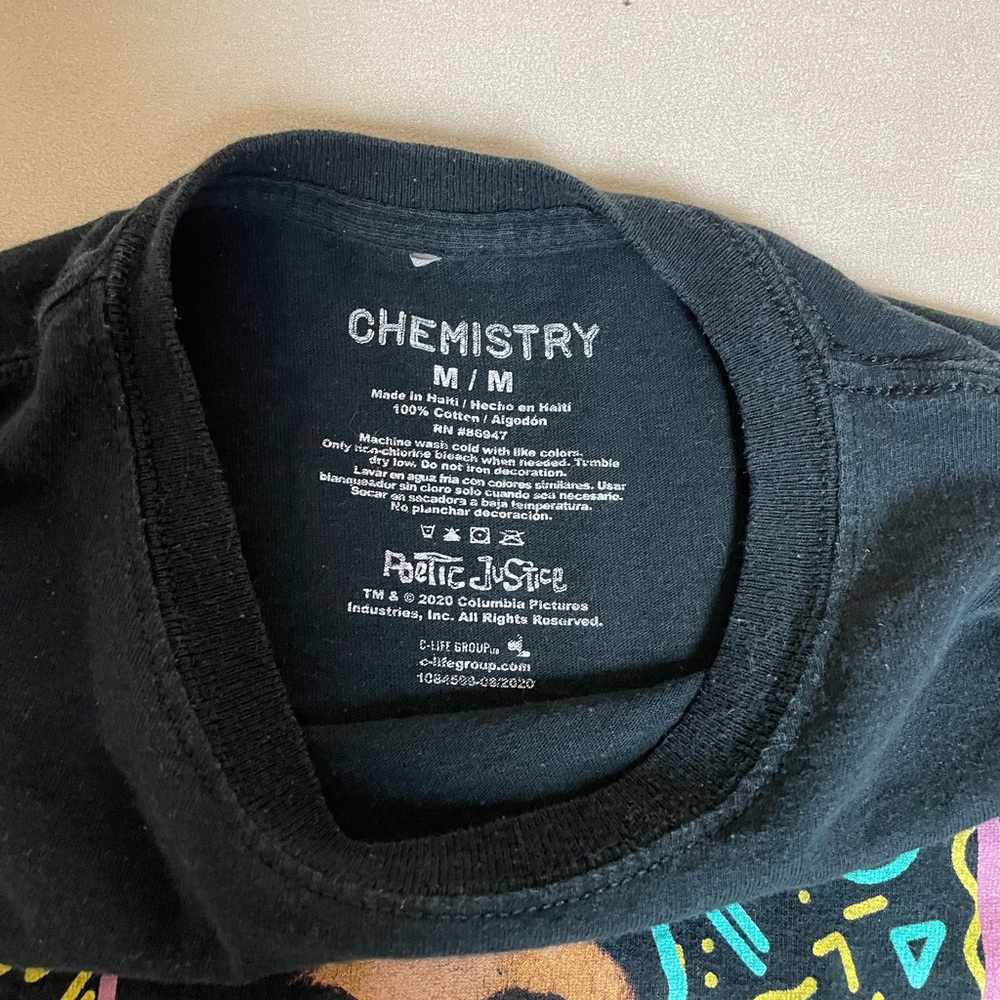 Chemistry Tupac Poetic Justice Graphic T -Shirt, Size Medium - Picture 4 of 5